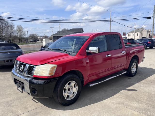 Red 2005 Nissan Titan Pickup Truck Rear-Wheel Drive Automatic