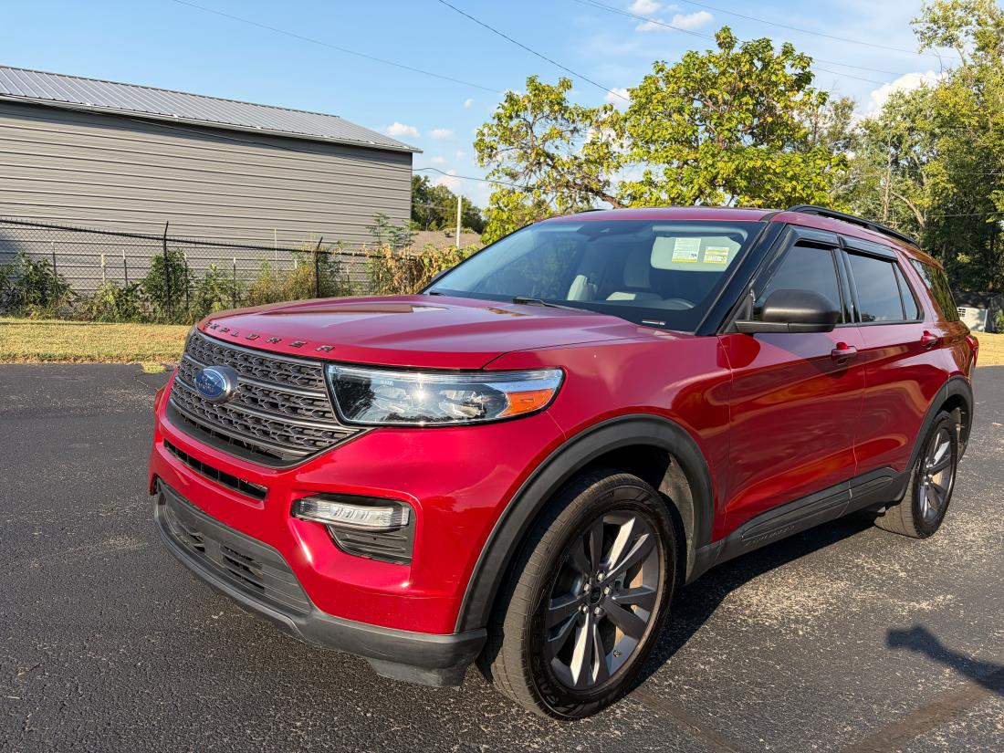 Red 2021 Ford Explorer SUV / Crossover Rear-Wheel Drive Automatic